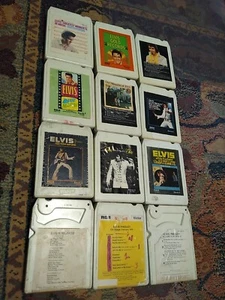 Elvis Presley Lot of (12) 8 Track Tape Aloha Hawaii Greatest Hits Gold Records - Picture 1 of 11