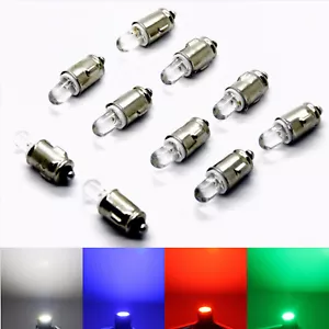 10X LED BA7S - 12V 6V Blanc Bleu Rouge Vert Éclairage Tacho Lampe Cockpit Socle - Picture 1 of 1