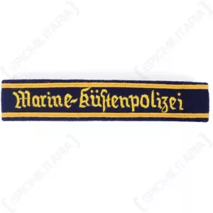 Reproduction WW2 German Marine-Kustenpolizei (MKP) Cuff Title - Picture 1 of 3