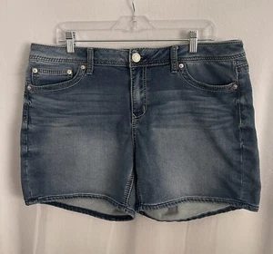 Seven7 Denim Shorts Womens 16 Blue Jeans - Picture 1 of 10