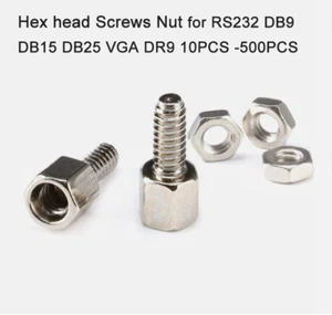 Hex head Screws Nut for RS232 DB9 DB15 DB25 VGA DR9 10PCS -500PCS - Picture 1 of 6