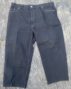 Levi’s Levi Strauss 550 Black Denim Jeans 46x26 (48x32 Tag) Made in USA - Picture 1 of 14