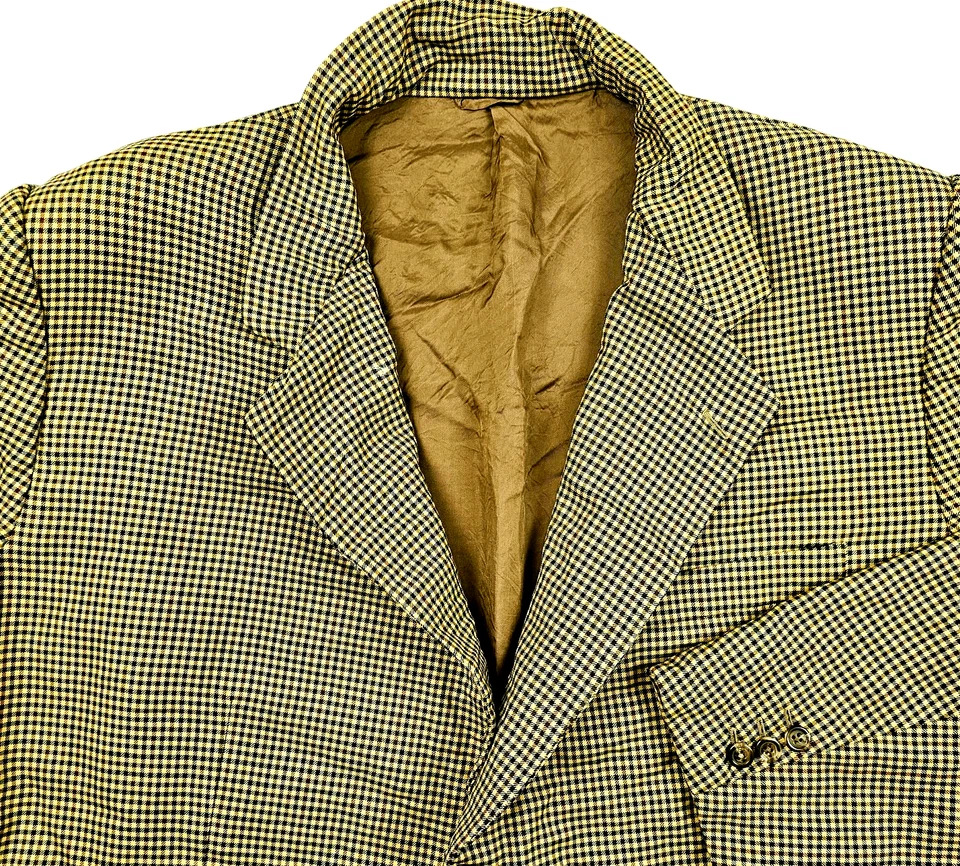 *LO ÚLTIMO ITALIA Chaqueta BURBERRYS @ SPORTS LANA AMARILLA A CUADROS 62 o XL-XXL para hombre Foto 1 de 4