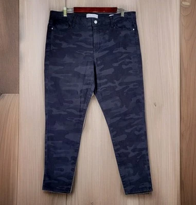 Pantalones de mezclilla ANTHROPOLOGIE SANCTUARY para mujer 14 negros tiro alto camuflados al tobillo ajustados al aire libre Foto 1 de 4