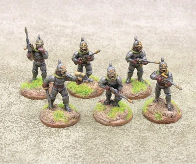 28mm Victorian Sci Fi metal ARMOURED PRUSSIANS x6 Superbly Painted 34216 - Image 1 of 2