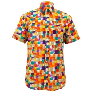 Mens Shirt Loud Originals REGULAR FIT Abstract Paint Retro Psychedelic Fancy - Picture 1 of 4