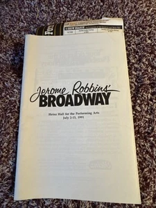 JEROME ROBBINS’ BROADWAY Tour 1991 Pittsburgh - Picture 1 of 7