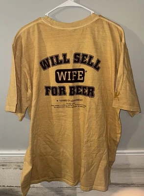 Camiseta Crazy Shirts Hawaii XL intercambiará esposa por cerveza barbacoa humor teñida de cerveza Y2K Foto 1 de 3