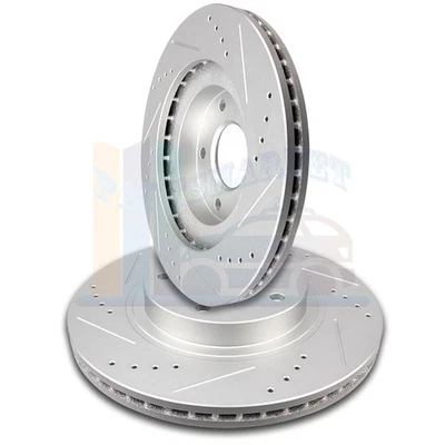 Front Discs Brake Rotors For Infiniti I35 2002 2003 -2004 3.5L Drilled & Slotted Foto 1 de 4