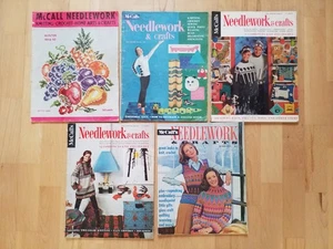Lot of 5 Vintage MCCALL'S NEEDLEWORK & CRAFTS 1949-50,57-58,66-67,67-68,73-74 - Picture 1 of 6