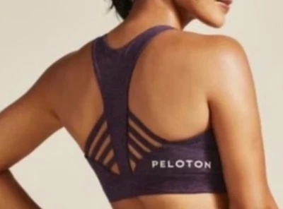 Peloton Cadent  Moisture Wicking Racerback Cutout Sports Bra S Purple - Image 1 of 4