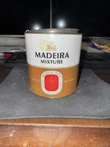 MADEIRA MIXTURE 8 OZ PIPE TOBACCO TIN WITH KEY RJ REYNOLDS TOB CO VINTAGE 1970'S - Picture 1 of 8