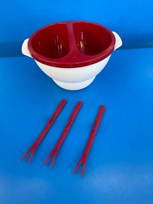 ⚜️  Fondue au Chocolat Pour 3 Personnes Tupperware Micro-Ondes - Photo 1/4