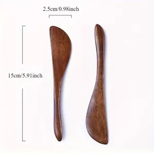 3X Cute Wooden Dinner Butter Knifes Kitchen Cheese Spreaders Mini Spatulas Knife - Picture 1 of 7