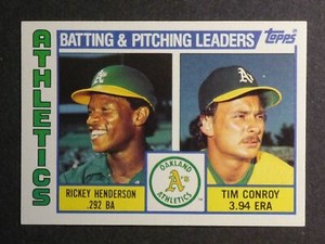 1984 Topps Batting & Pitching Leaders # 156 Athletics NM/MT OR BETTER 004