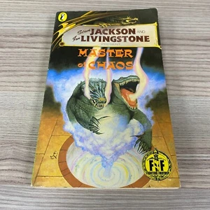 MASTER OF CHAOS FIGHTING FANTASY 1990 IAN LIVINGSTONE DRAGON BOOK 1ST EDITION - Picture 1 of 9