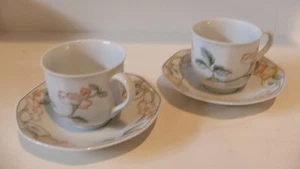 Villeroy & Boch Fruit Garden 2 Cup & Saucer Sets Germany Heinrich Vintage - Picture 1 of 4