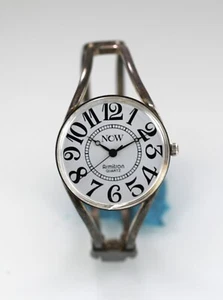 Armitron NOW Uhr Damen Edelstahl St Antiker Look Silber Wr Batt Weiß Clip Quarz - Bild 1 von 6