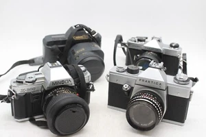 C x4 Vintage SLR Film Cameras Inc. Minolta X-300, Praktica L, Fujica ST605N etc - Imagen 1 de 16