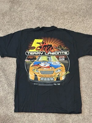 Rare Texas Terry Labonte T-Shirt Black Hendrick 20 Years Kellogg’s #5 SIZE LARGE - Image 1 of 3