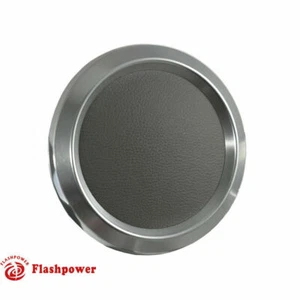 Satin Horn Button for 9 Bolt Steering Wheels Light Grey Leather - Imagen 1 de 12