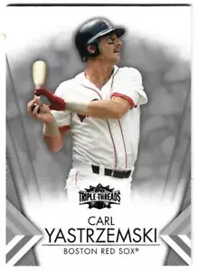 CARL YASTRZEMSKI Medias Rojas ~ Topps 2012 hilos triples ~ ENVÍO GRATUITO - Imagen 1 de 1