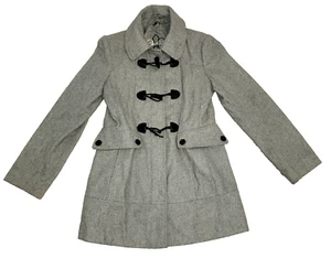 Guess Woman Gray Peacot Coat Toggle/Zipper Closure Size M (READ) - Picture 1 of 9