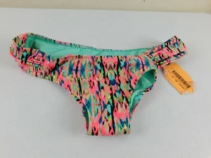 SHADE & SHORE 'Beach' Women's M Multi Color Gathered Side Bikini Bottom NEW - Picture 1 of 4