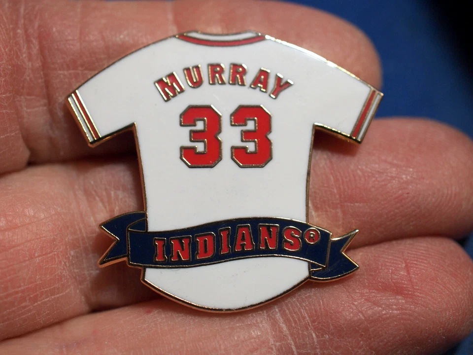 Eddie Murray Cleveland Indians Lapel Pin  MLB Baseball Player #33 Peter David - Image 1 of 1