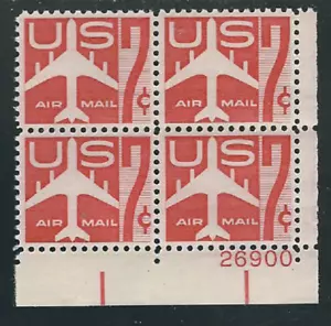 Scott # C-60...7 Cent.. Plane... Air Mail...4 Plate Blocks - Picture 1 of 1
