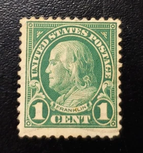 Benjamin Franklin 1 Cent USA Stamp Green. Rare. - Picture 1 of 1