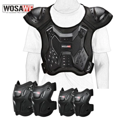 Colete protetor de peito de motocicleta WOSAWE joelho cotovelo almofadas protetor esportivo adultos - Imagem 1 de 4