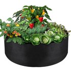 100 Gallon Large Grow Bag, Heavy Duty Fabric Round Raised Garden Bed Planter ...