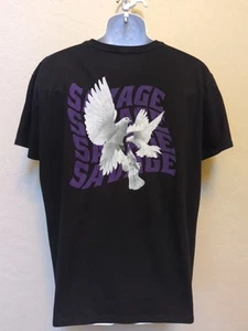 T-shirt uomo Savage Graphic taglia XL colombe manica corta nero viola - Foto 1 di 4