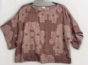 Camicetta Aritzia Wilfred Malva Trasparente Fluida Cropped Taglia S Femminile Romance Lusso - Foto 1 di 9