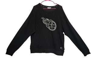 Felpa DKNY Sport NFL Tennessee Titans nera a rete XL maglione donna top - Foto 1 di 11