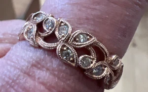 Neil Lane Diamond Engagement / Wedding Ring 14K Rose Gold Size 9.5 Vines - Picture 1 of 10