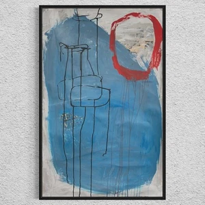 Original Mixed Media Abstrakte Moderne Kunst Gemälde 24x36 "UFO Bericht" Signiert - Bild 1 von 6