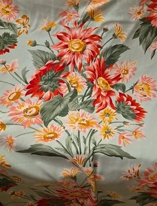 Mantel de poliéster April Cornell 60x108 rectangular verde menta flores de primavera - Imagen 1 de 6