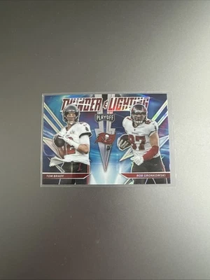 2021 Playoff #TL-4 Tom Brady Rob Gronkowski SILVER PRIZM Thunder & Lightning  - Image 1 of 2