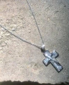 Montana Silversmiths NC3562 Ribboned Crystal Cross Necklace WESTERN COWGIRL BOHO - Picture 1 of 2