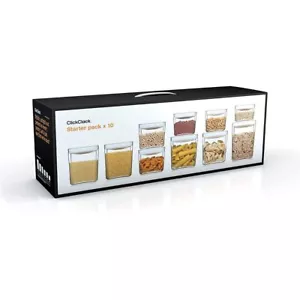 Click Clack Cube Storage Containers (10-Piece Set) | White - Picture 1 of 7