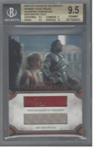 2024 HOUSE OF THE DRAGON TARGARYEN/COLE DUAL RELICS CARD #DRC6 GEM MINT BGS 9.5 - Picture 1 of 2