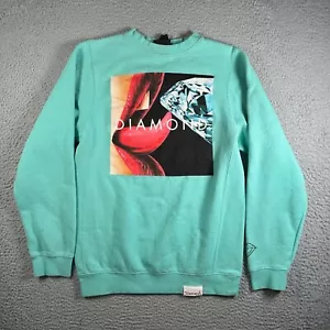 Diamond Ape Jacket Men's Small Teal Long Sleeve Crew Neck Sensual Sweater Shirt - Picture 1 of 12