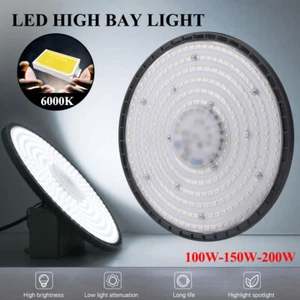 200W UFO LED High Bay Light Waterproof Industrial lamp Commercial Shop Lights - Picture 1 of 16