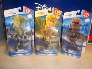 Disney Infinity 2.0 Marvel figures Nick Fury-Loki & Green Goblin new on card - Picture 1 of 4