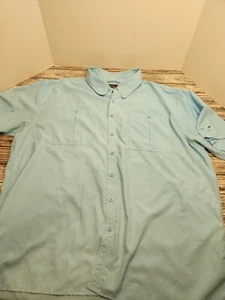 Drake DPF Performance Men's Fishing Shirt Button Down Short Sleeve Size XL - Picture 1 of 8
