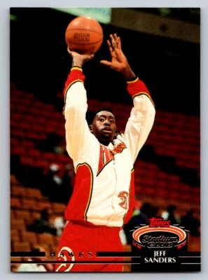 1992-93 Stadium Club #336 Jeff Sanders Atlanta Hawks - Image 1 of 2