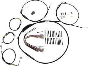 Burly Handlebar Cable/Line Kit for 13" Hangers w/o Cruise Black #B30-1290