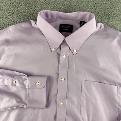 Camisa de vestir Nordstrom para hombre 19/35 lavanda sin hierro calce clásico con botones Foto 1 de 4